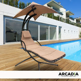 darrahopens Furniture > Outdoor Arcadia Furniture Hammock Swing Chair Chaise Lounger Beige Waterproof Outdoor
