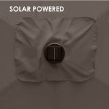 darrahopens Furniture > Outdoor Arcadia Furniture Umbrella 3 Metre Umbrella with Solar LED Lights Garden Yard - Charcoal