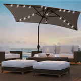 darrahopens Furniture > Outdoor Arcadia Furniture Umbrella 3 Metre Umbrella with Solar LED Lights Garden Yard - Charcoal