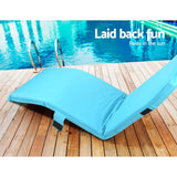 darrahopens Furniture > Outdoor Artiss Adjustable Beach Sun Pool Lounger - Blue
