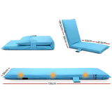 darrahopens Furniture > Outdoor Artiss Adjustable Beach Sun Pool Lounger - Blue