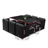 Darrahopens Furniture > Outdoor Bali 11 Piece Outdoor Dining Set - Black
