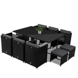 Darrahopens Furniture > Outdoor Bali 11 Piece Outdoor Dining Set - Black