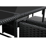Darrahopens Furniture > Outdoor Bali 11 Piece Outdoor Dining Set - Black