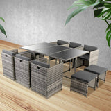 Darrahopens Furniture > Outdoor Bali 11 Piece Outdoor Dining Set - Grey