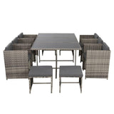 Darrahopens Furniture > Outdoor Bali 11 Piece Outdoor Dining Set - Grey