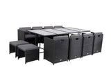 Darrahopens Furniture > Outdoor Bali 13PC  Outdoor Dining Set - Black