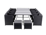 Darrahopens Furniture > Outdoor Bali 13PC  Outdoor Dining Set - Black