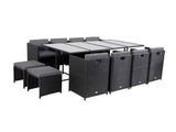 Darrahopens Furniture > Outdoor Bali 13PC  Outdoor Dining Set - Black