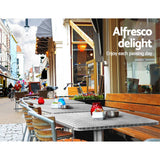 darrahopens Furniture > Outdoor Bar Table Outdoor Furniture Adjustable Aluminium Pub Cafe Indoor Square Gardeon