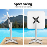 darrahopens Furniture > Outdoor Bar Table Outdoor Furniture Adjustable Aluminium Pub Cafe Indoor Square Gardeon