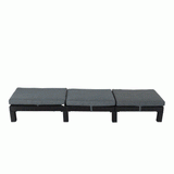 Darrahopens Furniture > Outdoor Black Rattan Sunlounge Set with Joining Coffee Table