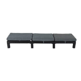 Darrahopens Furniture > Outdoor Black Rattan Sunlounge Set with Joining Coffee Table