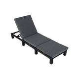 Darrahopens Furniture > Outdoor Black Rattan Sunlounge Set with Joining Coffee Table