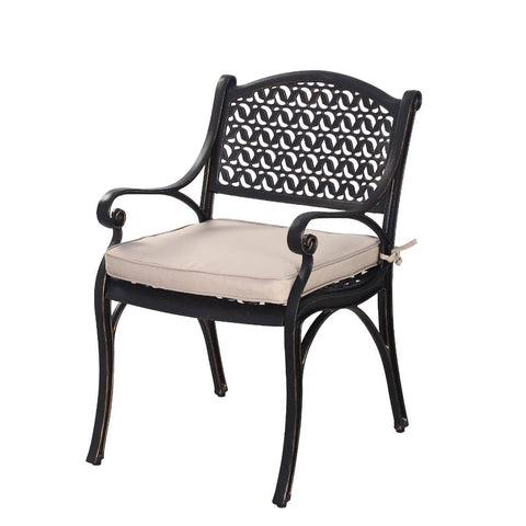 darrahopens Furniture > Outdoor Cherise Cast Aluminium Chairs with Cushions (1 pair)