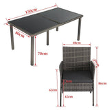 Darrahopens Furniture > Outdoor Coogee 6 Seater Outdoor Dining Set Dark Grey