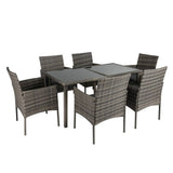 Darrahopens Furniture > Outdoor Coogee 6 Seater Outdoor Dining Set Dark Grey