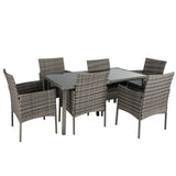 Darrahopens Furniture > Outdoor Coogee 6 Seater Outdoor Dining Set Dark Grey