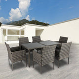 Darrahopens Furniture > Outdoor Coogee 6 Seater Outdoor Dining Set Dark Grey