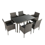 Darrahopens Furniture > Outdoor Coogee 6 Seater Outdoor Dining Set Dark Grey