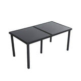 Darrahopens Furniture > Outdoor Coogee 6 Seater Wicker Outdoor Dining Set Black