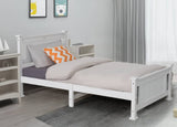 Darrahopens Furniture > Outdoor Double Solid Pine Timber Bed Frame – White