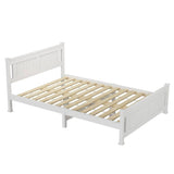 Darrahopens Furniture > Outdoor Double Solid Pine Timber Bed Frame – White