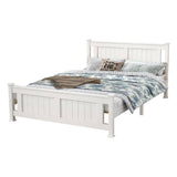 Darrahopens Furniture > Outdoor Double Solid Pine Timber Bed Frame – White