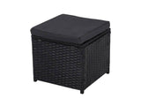 Darrahopens Furniture > Outdoor Ella 8-Seater Modular Outdoor Garden Lounge and Dining Set with Table and Stools in Black