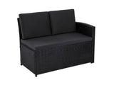 Darrahopens Furniture > Outdoor Ella 8-Seater Modular Outdoor Garden Lounge and Dining Set with Table and Stools in Black