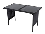Darrahopens Furniture > Outdoor Ella 8-Seater Modular Outdoor Garden Lounge and Dining Set with Table and Stools in Black