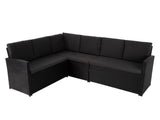 Darrahopens Furniture > Outdoor Ella 8-Seater Modular Outdoor Garden Lounge and Dining Set with Table and Stools in Black