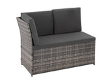 Darrahopens Furniture > Outdoor Ella 8-Seater Modular Outdoor Garden Lounge and Dining Set with Table and Stools in Dark Grey Weave