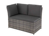 Darrahopens Furniture > Outdoor Ella 8-Seater Modular Outdoor Garden Lounge and Dining Set with Table and Stools in Dark Grey Weave