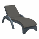 Darrahopens Furniture > Outdoor Fiji Sunlounger - Anthracite with Beige Cushion