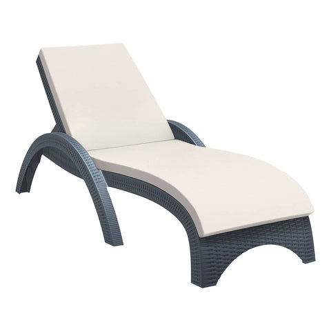 Darrahopens Furniture > Outdoor Fiji Sunlounger - Anthracite with Beige Cushion