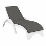 Darrahopens Furniture > Outdoor Fiji Sunlounger - White with Dark Grey etisilk Cushion