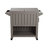 Darrahopens Furniture > Outdoor Garden Bar Serving Cart with Cooler (Taupe)