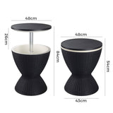 Darrahopens Furniture > Outdoor Garden Ice Cooler Table (Black)
