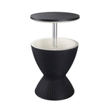 Darrahopens Furniture > Outdoor Garden Ice Cooler Table (Black)