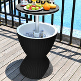 Darrahopens Furniture > Outdoor Garden Ice Cooler Table (Black)