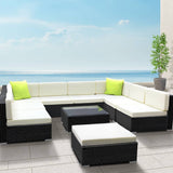 darrahopens Furniture > Outdoor Gardeon 10PC Outdoor Furniture Sofa Set Wicker Garden Patio Lounge