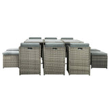 Darrahopens Furniture > Outdoor Gardeon 11 PCS Outdoor Dining Set Table Chairs Patio Lounge Setting Furniture
