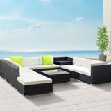 darrahopens Furniture > Outdoor Gardeon 11PC Outdoor Furniture Sofa Set Wicker Garden Patio Lounge