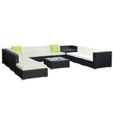 darrahopens Furniture > Outdoor Gardeon 12PC Outdoor Furniture Sofa Set Wicker Garden Patio Lounge