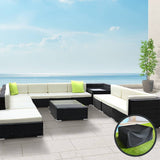 darrahopens Furniture > Outdoor Gardeon 12PC Sofa Set with Storage Cover Outdoor Furniture Wicker