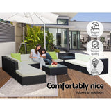 darrahopens Furniture > Outdoor Gardeon 12PC Sofa Set with Storage Cover Outdoor Furniture Wicker