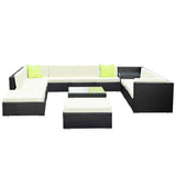 darrahopens Furniture > Outdoor Gardeon 13PC Outdoor Furniture Sofa Set Wicker Garden Patio Lounge