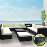 darrahopens Furniture > Outdoor Gardeon 13PC Sofa Set with Storage Cover Outdoor Furniture Wicker