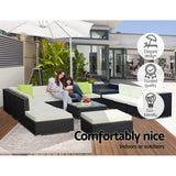 darrahopens Furniture > Outdoor Gardeon 13PC Sofa Set with Storage Cover Outdoor Furniture Wicker